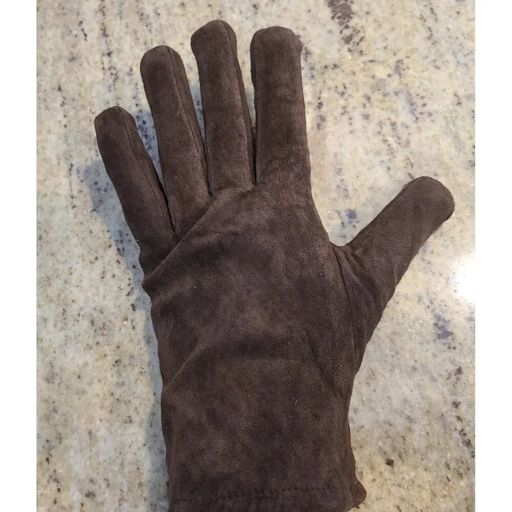 Aris Womens Size L/XL Brown Suede Leather Lined 9